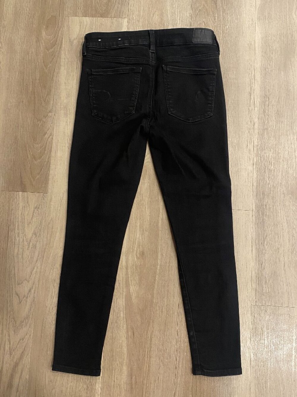 American Eagle Next Level Stretch Black Jeggings Size 6 Short Petite Skinny Jean - Picture 2 of 9